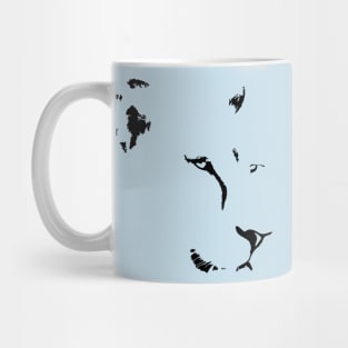 Lioness Face in Minimalist Line Art Mug